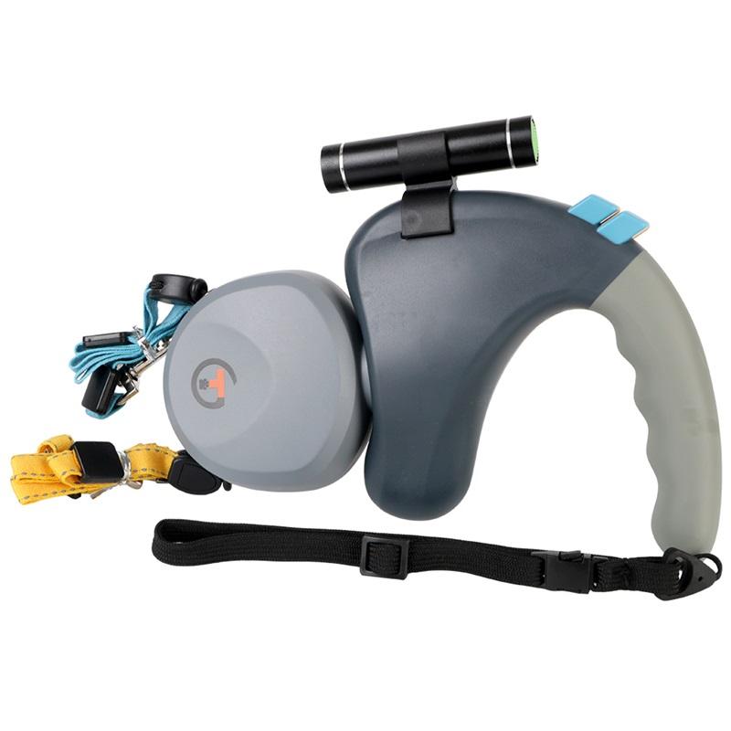 

For 2 Dogs Walking Pet Traction Rope Belt Retractable Adjustable Double with Light Dual Dog Rope Leash Rotation Pet Rope B