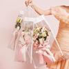10 Pcs Rectangle Clear Flower Packaging Bags Plastic Flower Bouquet Gift Bags  Festival