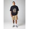 Oversized T Shirt White Raccoon Forest Print with Russian Text Casual Everyday Wear