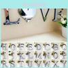Elegant 4 Letters Love Home Furniture Mirror Tiles Wall Sticker For Stylish Decor