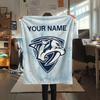 Custom Name,Nashville Predators Printed Flannel Blanket, soft throw for bedroom sofa, washable, Christmas present, great gift.