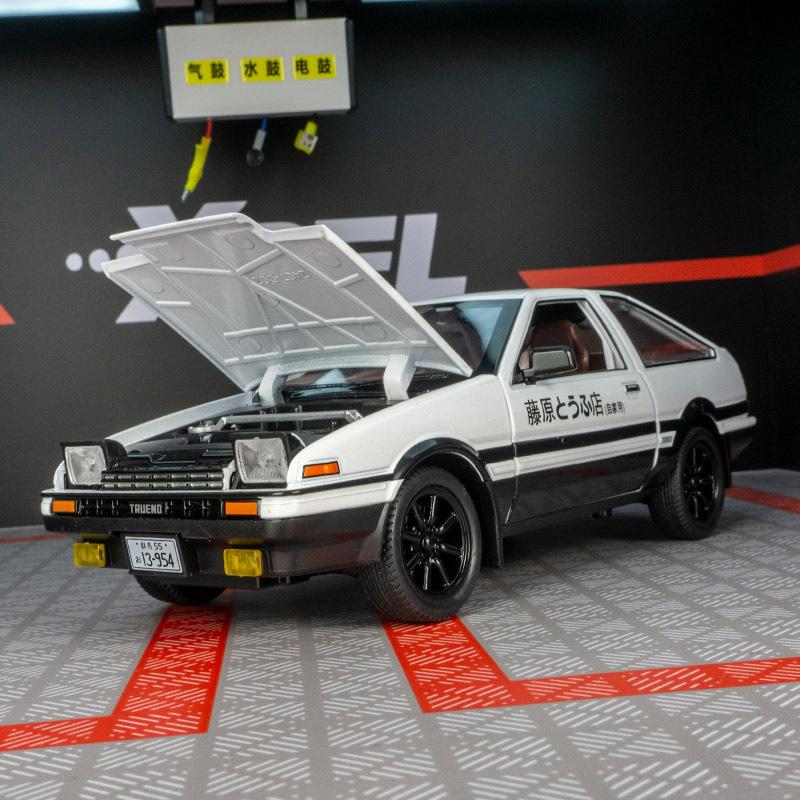DTEZTU1 1/24 Toyota AE86 Alloy Sports Car Model Diecasts Toy Simulation Steering Sound Light Super Racing Toys Vehilce Collection Gifts