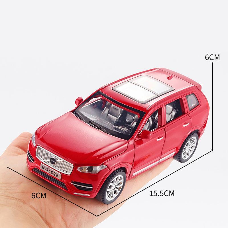 1/32 Scale XC90 Diecast Car Model Toy, Pull Back Toy Vehicle with Sound and Light for Kids Toddler Boys Girls Gift Collection