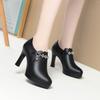Temperament Fashionable And Versatile Deep Mouth Spring And Autumn Comfortable High Heels Soft Sole Soft Side Single Shoes