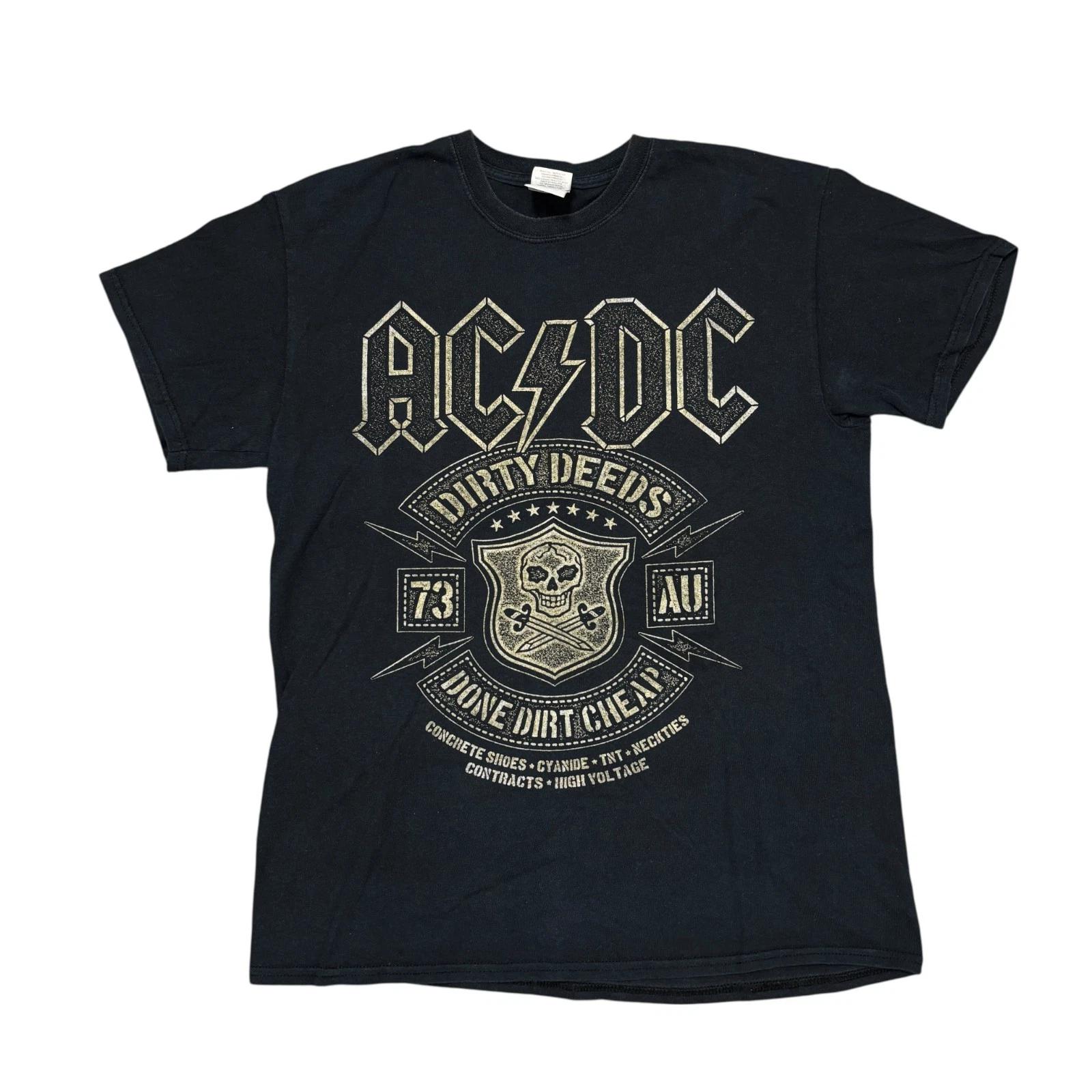 

Acdc Shirt Black Medium Tour Concert Rock Band Tee Guns N Roses Rolling Stones 3XL