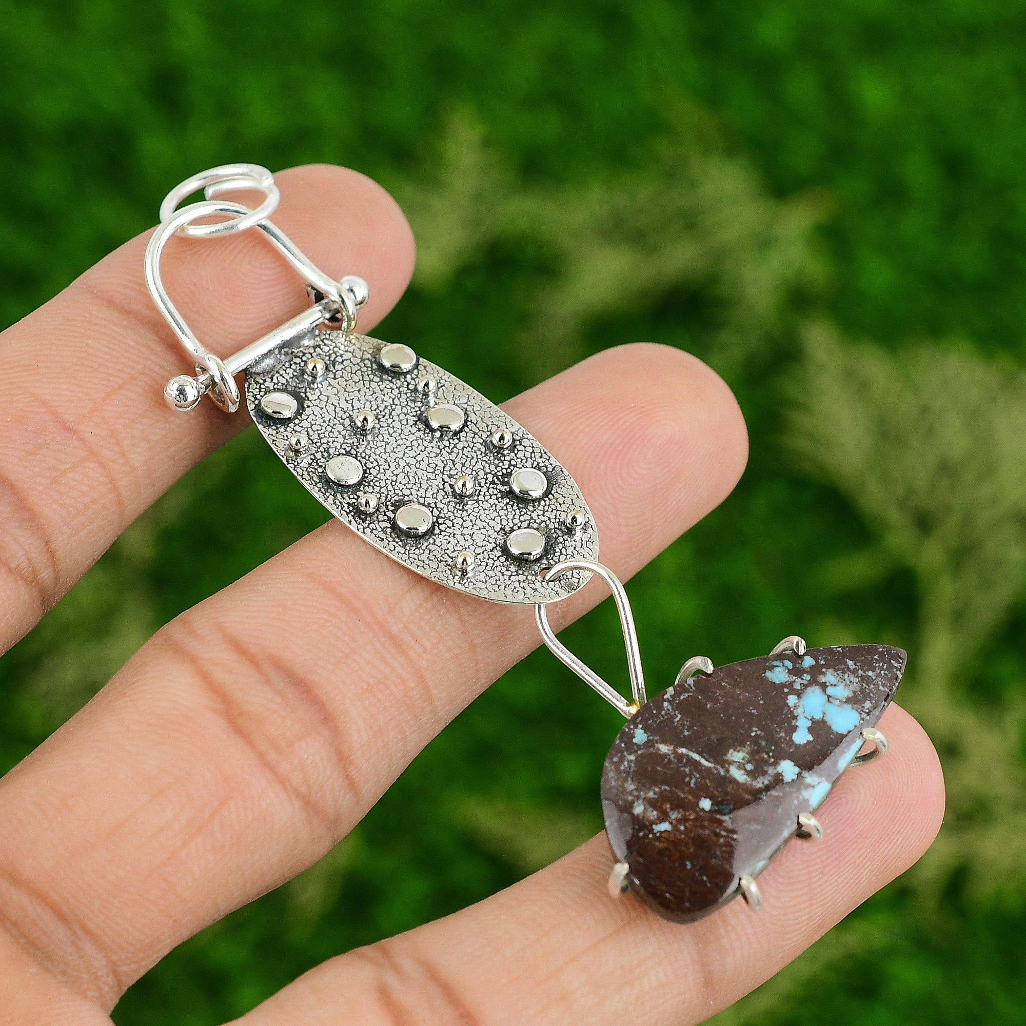 

Daughters Day Sale Sterling Silver Tibetan Turquoise Gemstone Pendant Jewelry