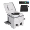 Portable Toilet w/ Lid and Carry Bag Foldable Travel Potty 150KG Capacity Camping Toilets for Hiking Beach Car Truck RV