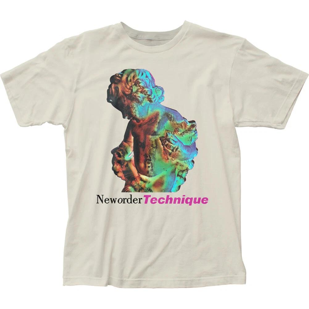 New Order Technique T Shirt Mens Rock And Roll Music Classic Band Vintage White