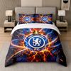 3Pcs Bedding SetChelsea FC Soft Bed Sheet and Two Pillowcases Home Bedroom Decor