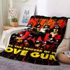 1pc Kiss Band Merchandise Blanket Lightweight Flannel Blanket Throw Blanket For Sofa, Bed, Travel, Camping, Livingroom, Office, Couch