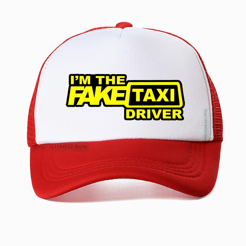 Fake Taxi Black Print Snapback Hat High Quality Mesh Breathable Summer Men Baseball Cap