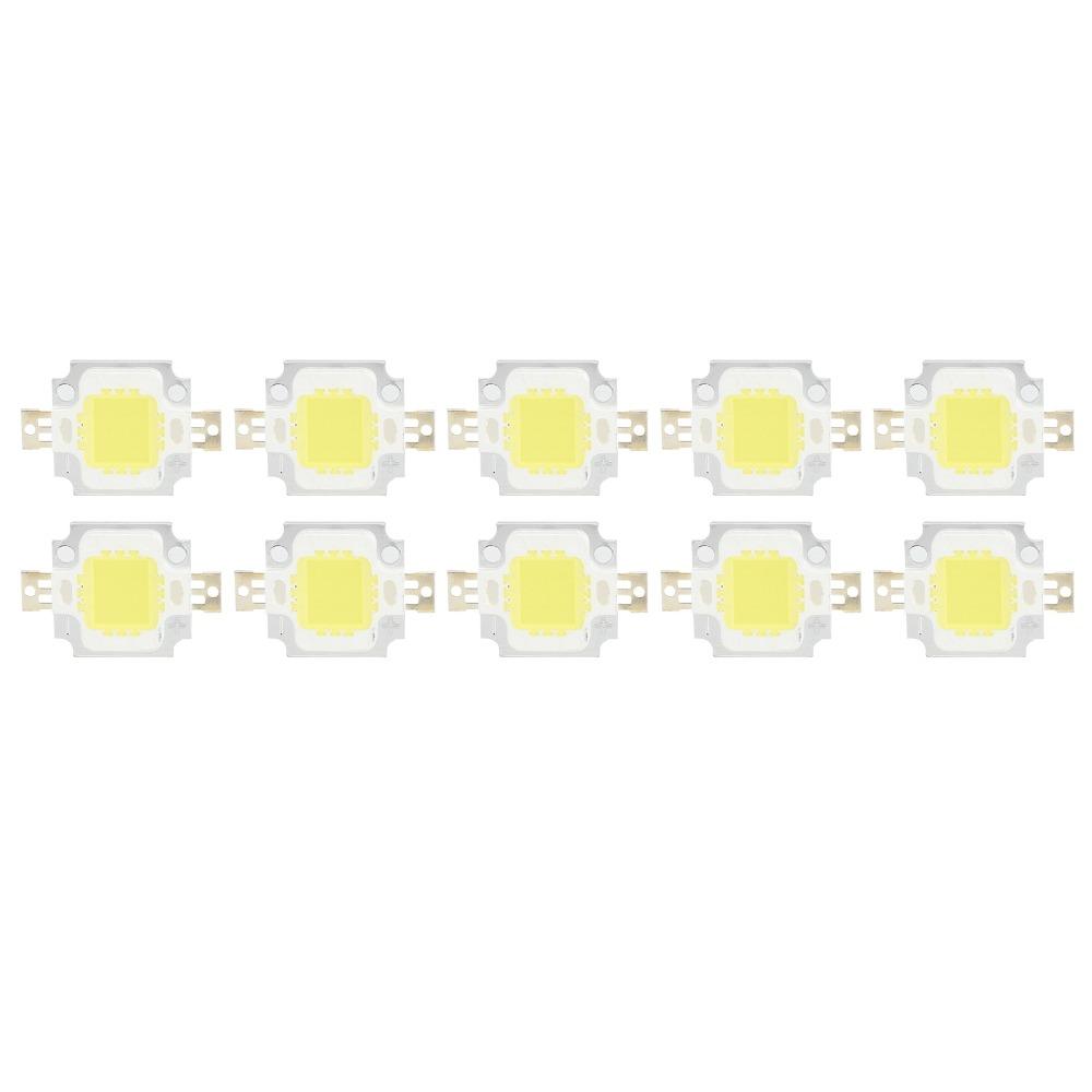 10PCS 12V Integrated LED Chip 10W High Power LED Chip Durable COB Light Source  Lamp Flood Light