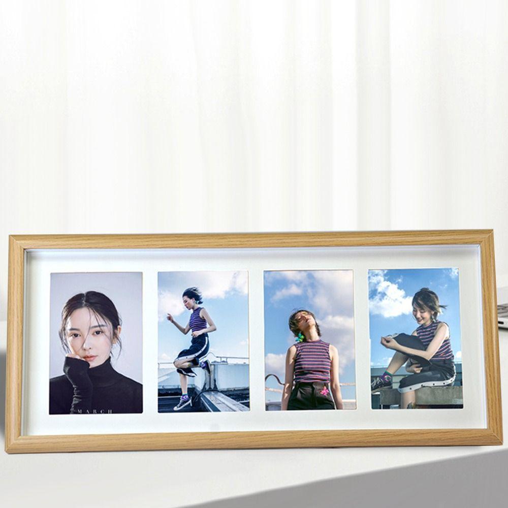Modern 6 INCH Collage Photo Frame Wooden Stand - up Tabletop Frames Durable High Definition Picture Frame Desktop Decor