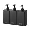 Magnetic Dispenser Shampoo + Conditioner + Body Soap 850mL [3-Pack] Black Tower 10859/10861/10863