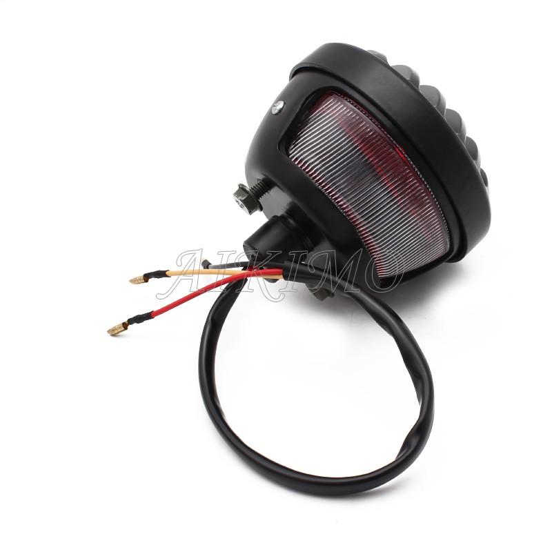 Motorcycle Side Mount Tail Light W/ License Number Plate Bracket For Harley Sportsters Bobber Chopper Rear Stop Light