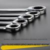 Chrome Vanadium  Ring Gear Ratchet Wrench Reversible 6-8-10-12-13-14-17-18-19-21-22-24-30-32mm Ratchet Combination Spanner Set