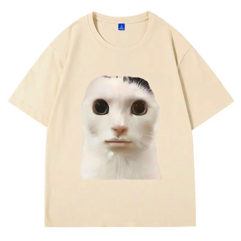 Goofy Ahh Cat Cute Funny Meme Graphic T Shirt Summer O-Neck Oversized T-shirt Tops Men Women's Short Sleeve Tshirts