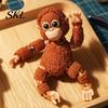 3D Printed Gorilla Toy Mini Figurine with Articulated Joints, Small Desktop Ornament Stress Relief Toy, Creative Cute Animal Model Gift for
