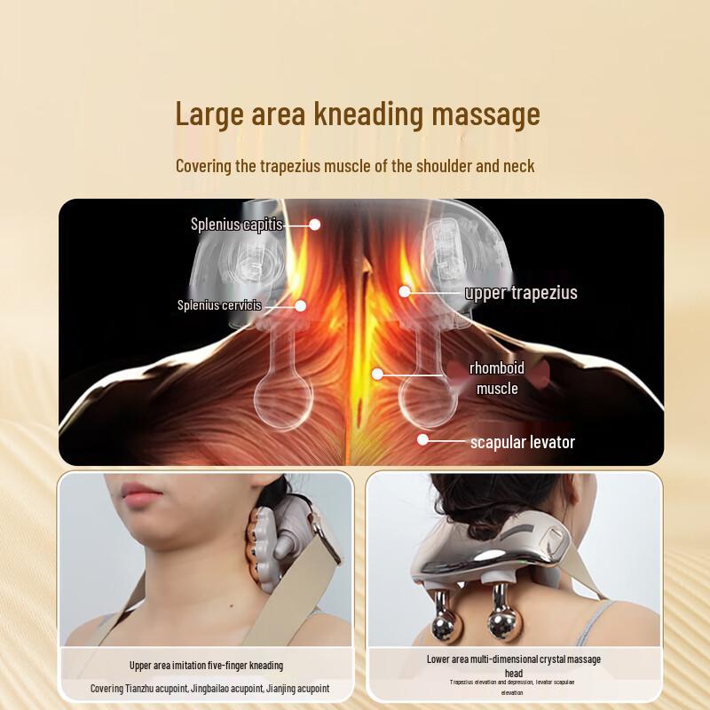 MIAOJIE Five-Finger Kneading Neck and Shoulder Massager CN Plug (adapter Included)