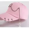Fashion Hip Hop Cotton Baseball Cap Creative Piercing Ring Caps Punk Adult Casual Solid Adjustable Unisex Hat Snapback Hats