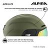 ALPINA ALTO Ski and Snowboard Visor Helmet with Mirror Eyeglass Adjustable Size Q-LITE Visor, Compatible, (59-63 Cm)