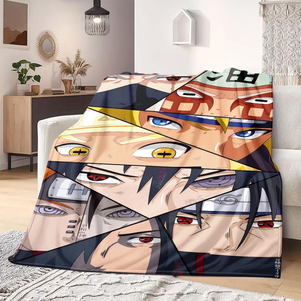 Naruto Anime Print Blanket Warm Comfortable Flannel Blanket Suitable for Bedrooms, Sofas, Beds, Chairs, Picnics, Travel