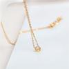 18K Titanium Steel Single Diamond Necklace Pendant for Women