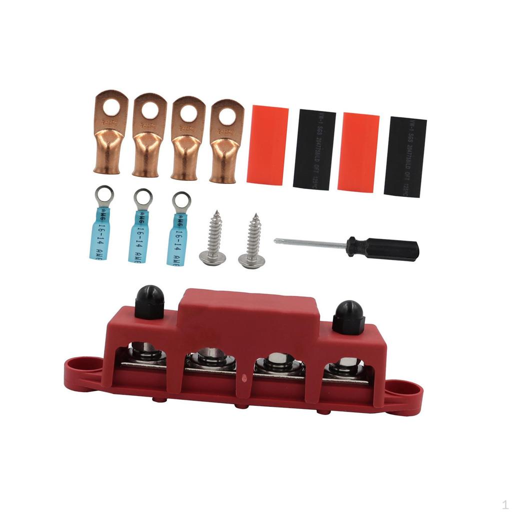 Power Distribution Block with Protective Cover for Vehicles And Boats