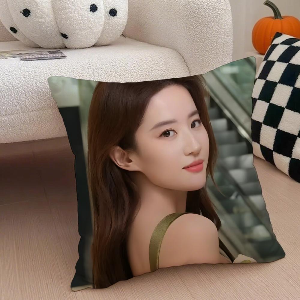 Elegant Beautiful Star LLiu Yifeixixis Cushion Cover Throw Pillow Cover Hidden Button Durable Polyester Chair Cushion