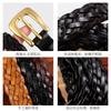 Genuine Leather Hand-Woven Women'S Leather Copper Buckle Without Punching Pin Buckle Decoration With Jeans Belt