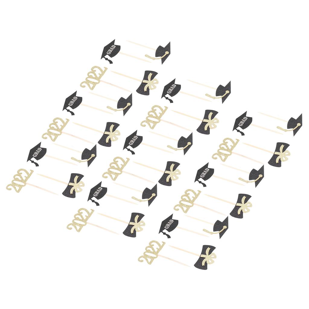 Graduation Cake Toppers Exquisite Beautiful Bachelor Hat 2022 Numbers Diploma Design Graduation Cake Inserts