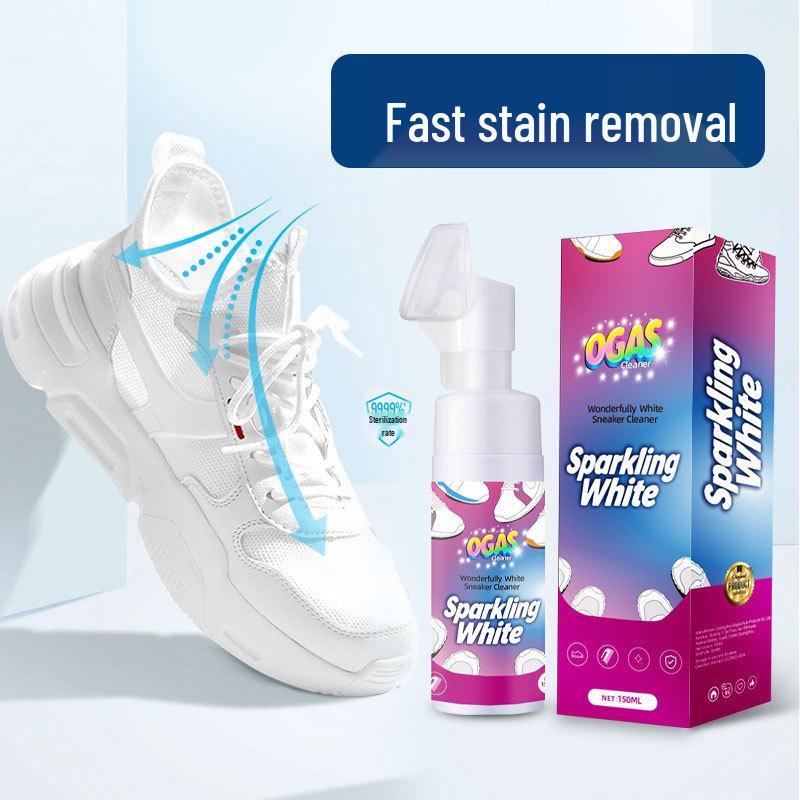 Weißer Sneaker Schaumreiniger: Fleckentferner & Aufheller ohne Waschen
