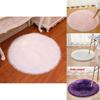 Faux Fur Rug With Machine Washable Circular Design For Bedroom And Living Room Decor