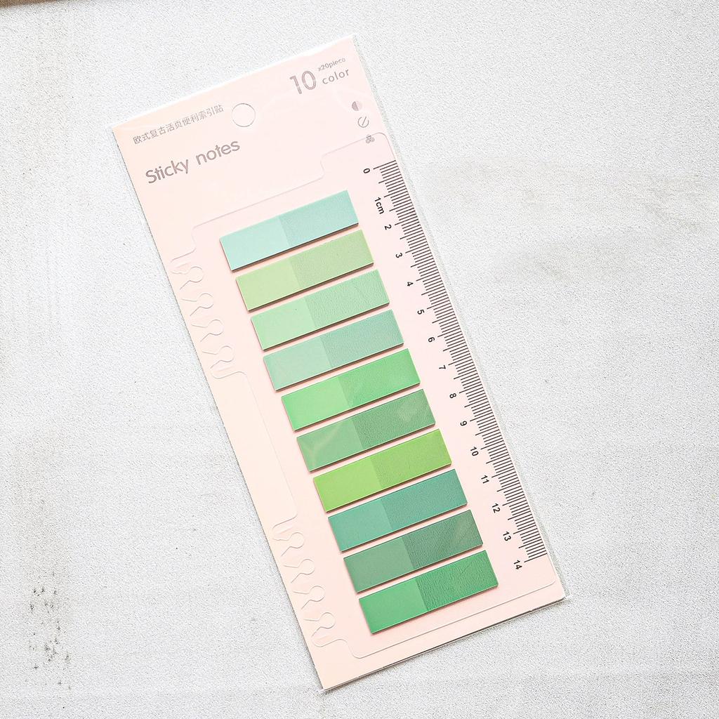 200 listů/sada INS Jednoduchost Přechodová barva Samolepicí poznámkový blok Průhledná záložka Záložka Index Samolepicí poznámkový blok Mini poznámkový blok Studentské potřeby