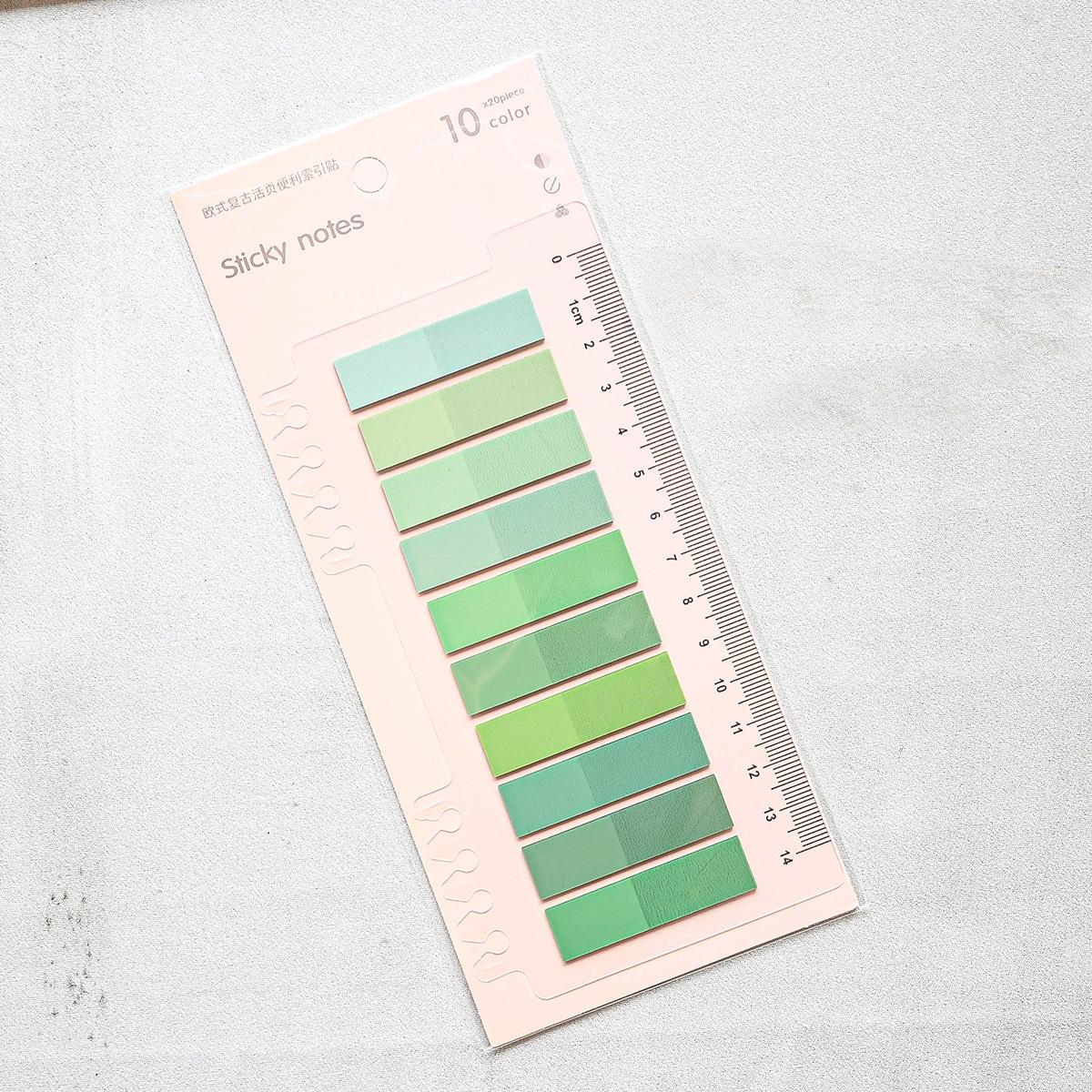 

200 листов/набор INS Простота Градиентный цвет Клейкий блокнот Прозрачная закладка-вкладка Индексный клейкий блокнот Мини-блокнот Студенческие принадлежности