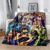 Anime JoJo Bizarre Adventure Flannel Blankets Print Child Adult Throws Blanket Sofa Travel Teen Student Blanket