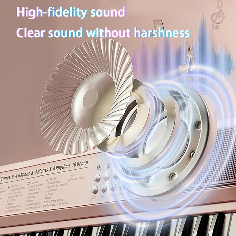 Year Pink Piano Toy For Girls 37 Key Portable Electronic Keyboard With Microphone Birthday