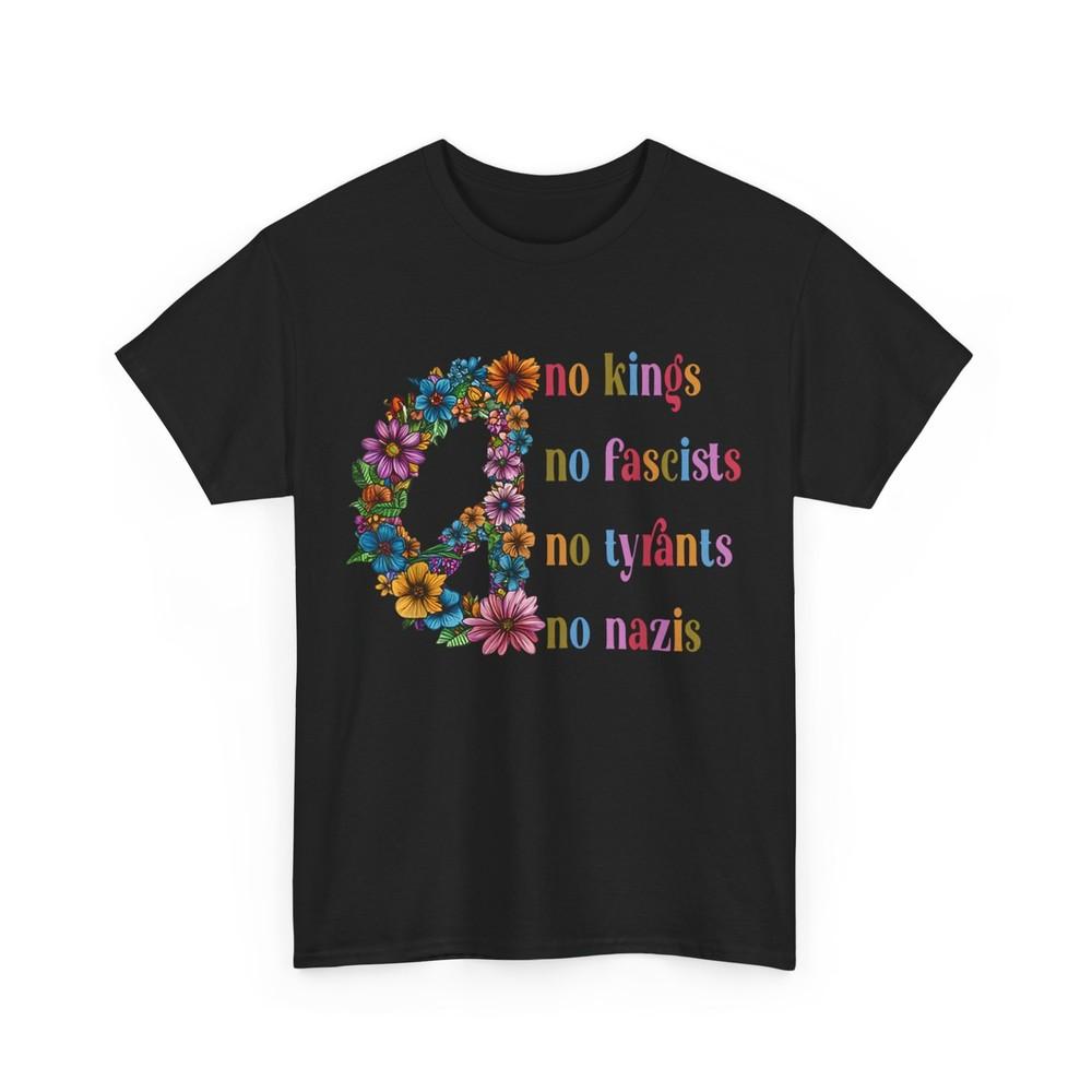 No Kings Shirt, No Kings No Fascists No Tyrants No Nazis Floral Shirt