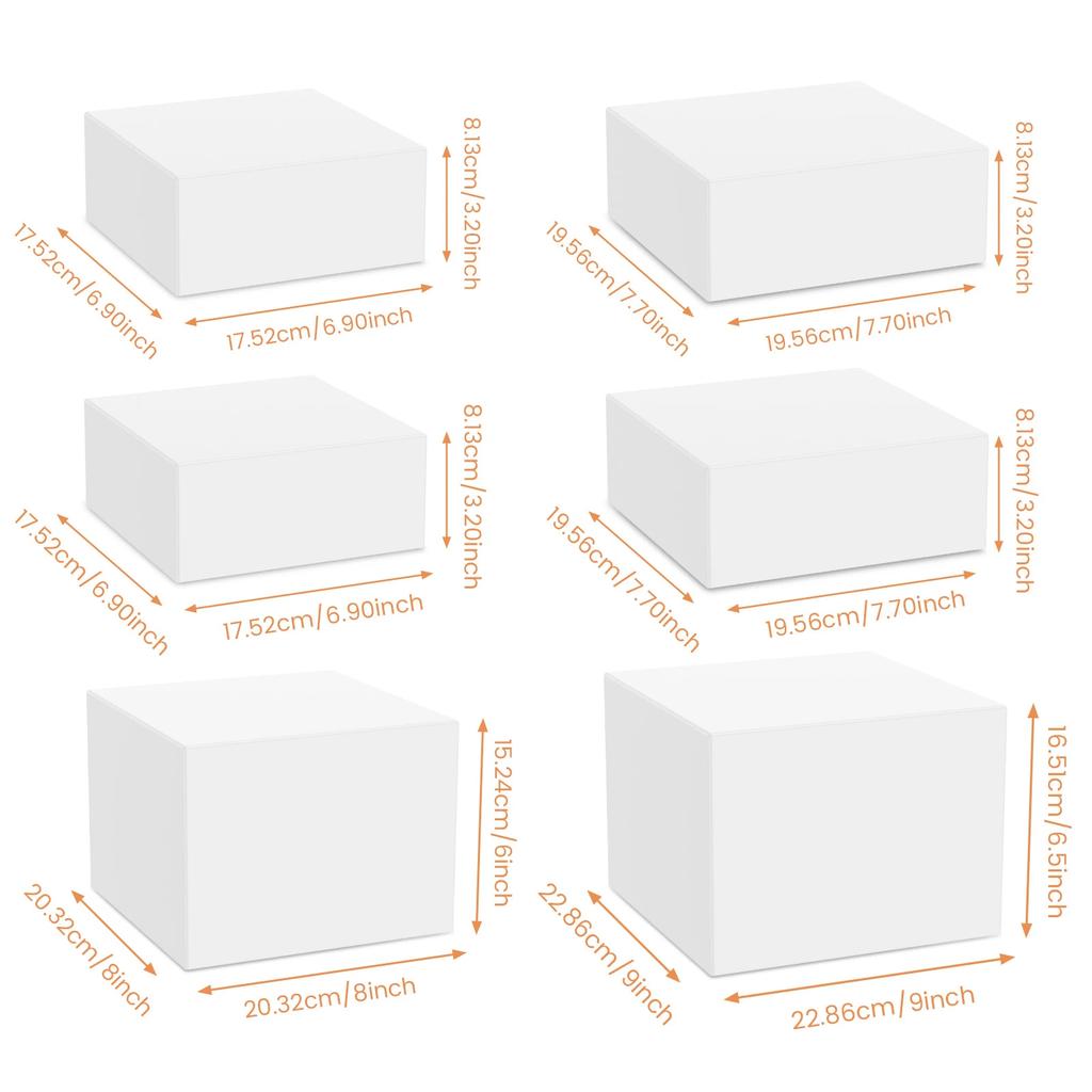 3/6 szt. Akrylowe Podwyższenia Bufetowe Stojaki do Ekspozycji Jedzenia Blat Catering Deser Ciasto Impreza Bufet Ekspozycja Biżuterii Dekorowanie Pudełko