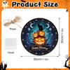 Halloween LED Light Up Hanging Sign for Home Decor (Batteries Not Included)