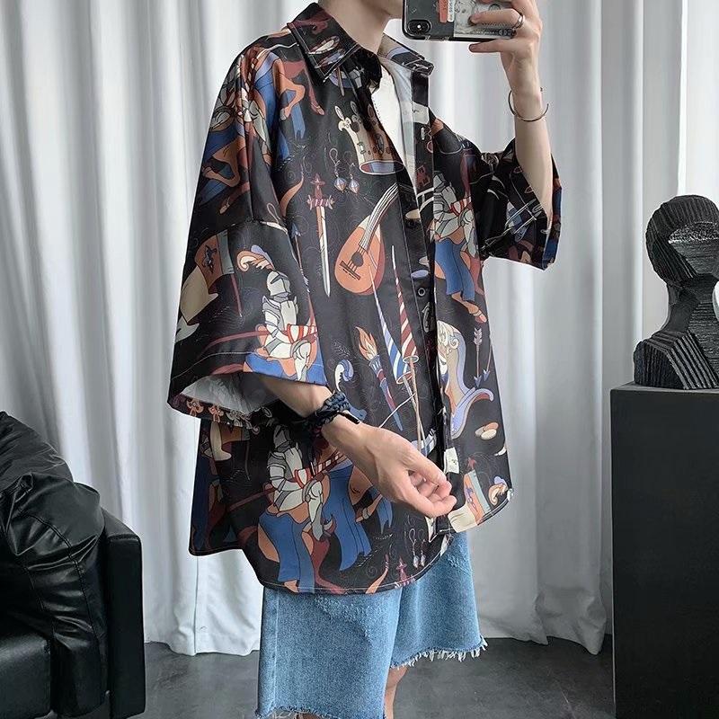Zomer strandvakantie shirt, heren all-match shirt