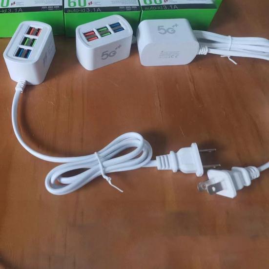 USB Charger Plug-Play 6-Port USB Mobile Phone General Purpose Multi-Port Charger Plug Phone Accessories