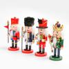 1Pc Wooden Christmas Nutcracker Soldier - Traditional Painted Figurine, Festive Collectible Home Party Decor Ornament