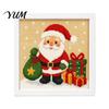 Regalo de Navidad Hecho a Mano Kit DIY de Punto de Cruz, Patrones Navideños de Papá Noel Muñeco de Nieve Reno, Kit de Manualidades de Costura para Principiantes con Temática para Adultos