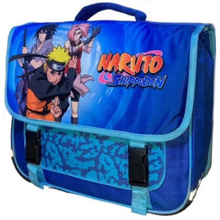 Cartable - NPZ - Naruto - 38 cm (H33×L38×P14) - 100% polyester - Bretelles moussées & réflecteurs