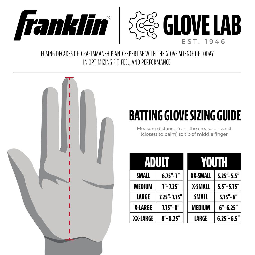 Franklin Sports Adult MLB Neo Classic II Series Batting XL Gloves, Black,
