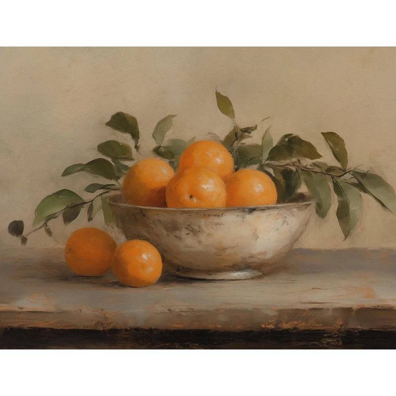 Goldfinch Oranges Light Toned Vase Plant Floral Posters and Prints Canvas Painting Wall Art Pictures Room Modern Travel Decor