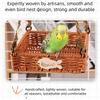 Imitation Rattan Pet Bird Nest Hand-Woven Breathable Bird Hammock for Cage Washable Adjustable Bird Sleeping Hut Parakeet