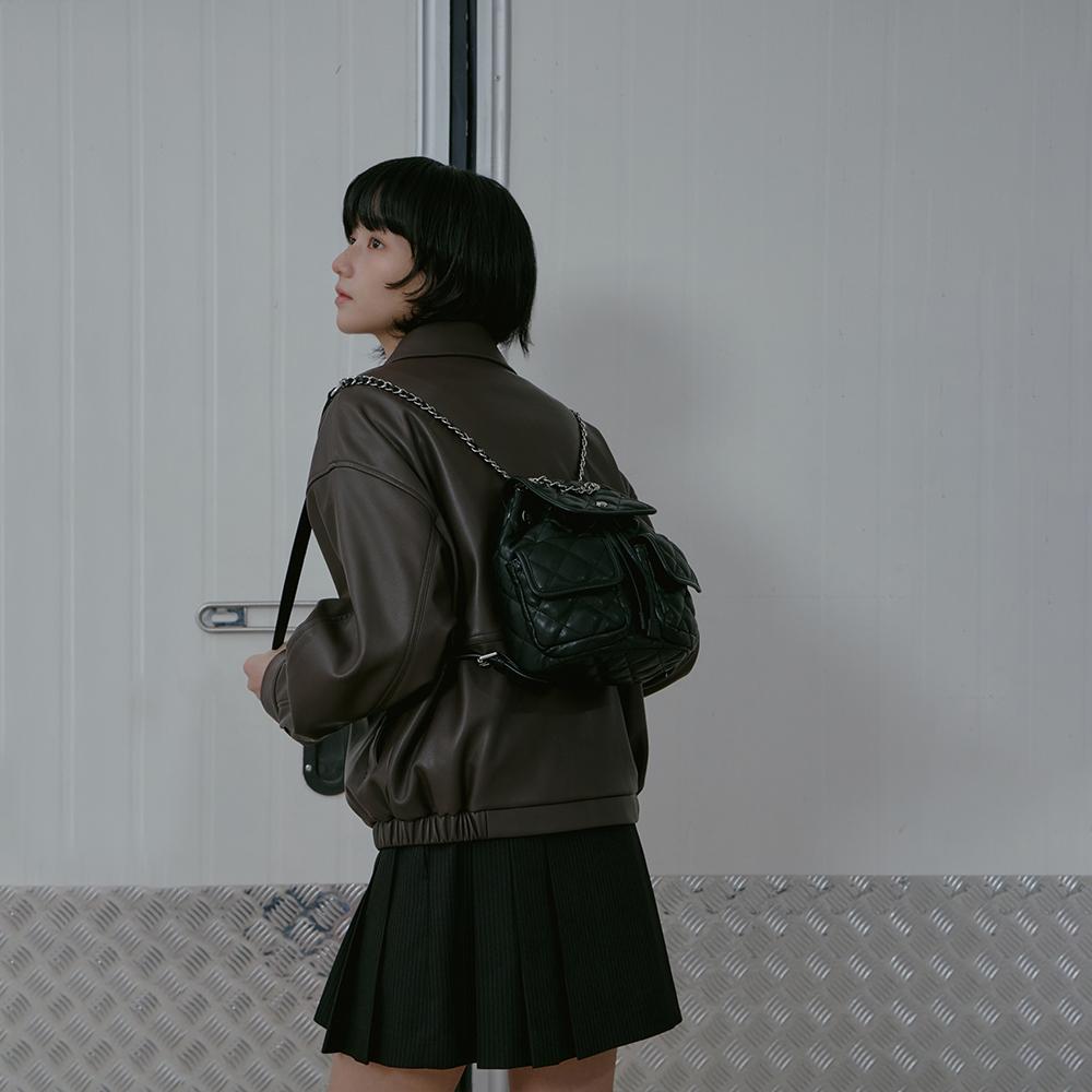 Lap Heart Chain Quilted Backpack As7Ab260