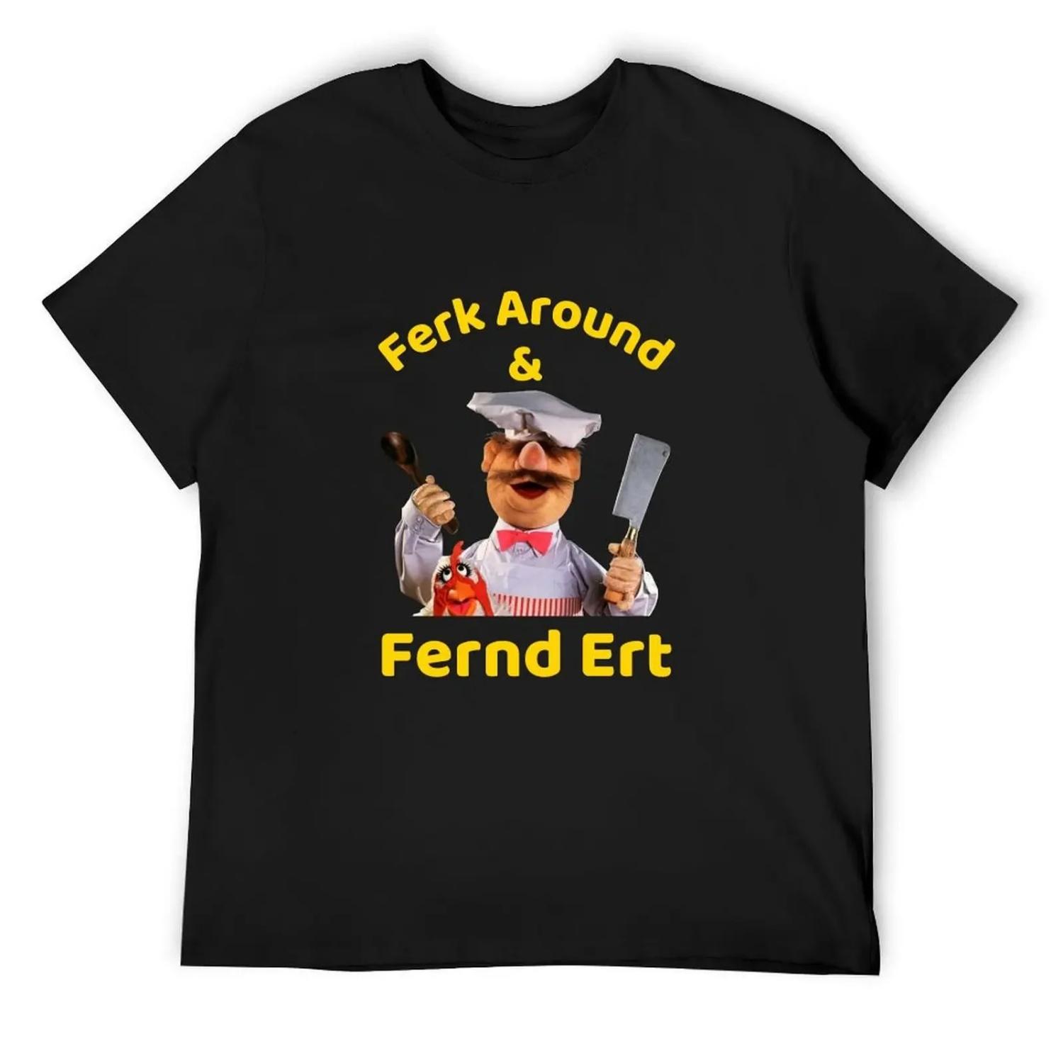 

Смешной шведский повар, Цитата Ferk Around , Оригинальная футболка Willow Days, футболка на заказ, топы больших размеров, мужские футболки с принтом больших размеров S чёрный